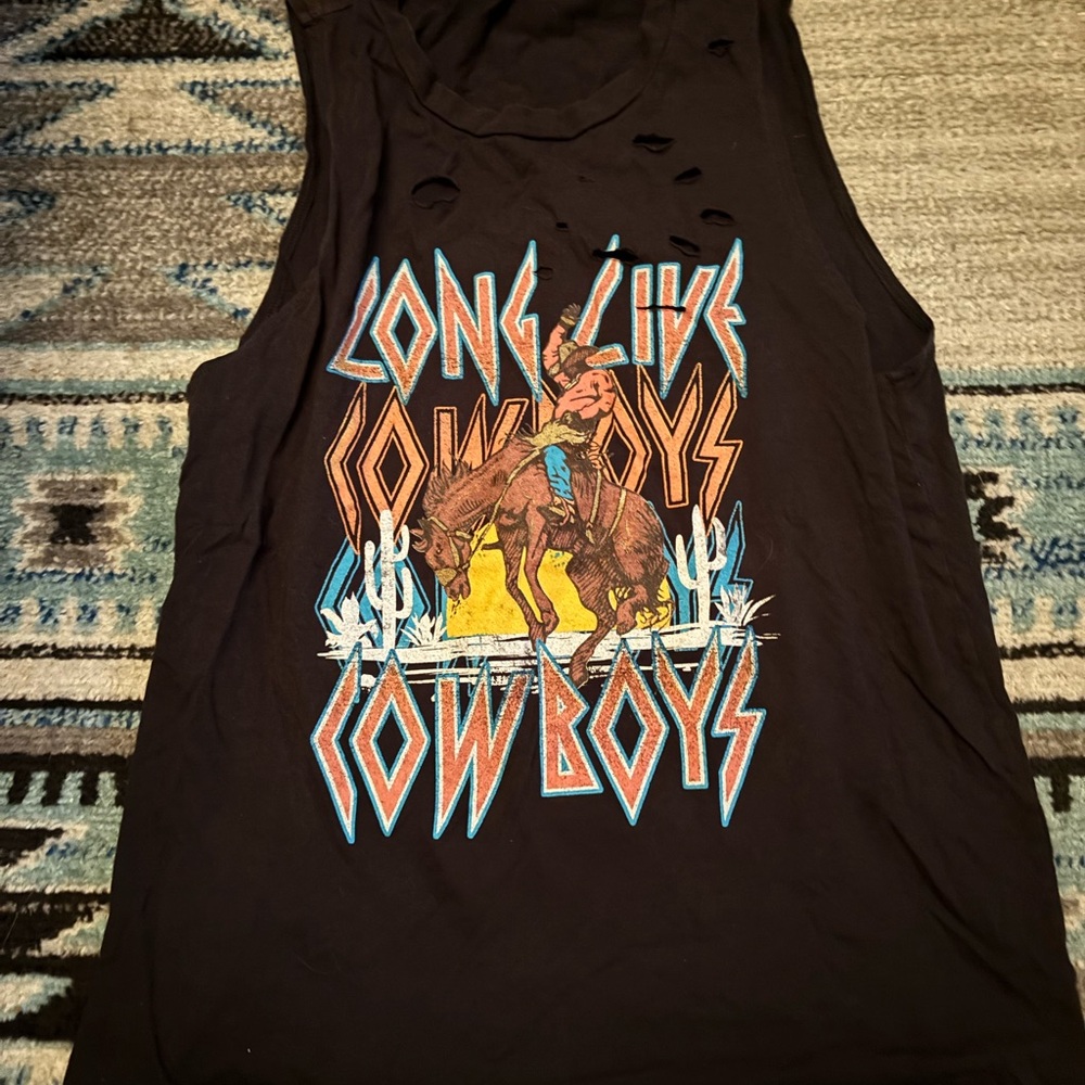 Distressed Cowboy Tank Top
